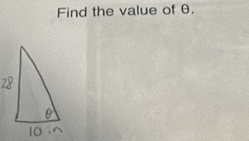 Find the value of θ.