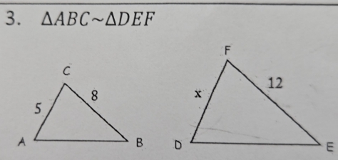 △ ABCsim △ DEF