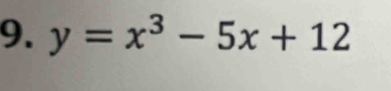 y=x^3-5x+12