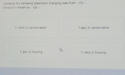 hsation 
1: solid; 2: freezing