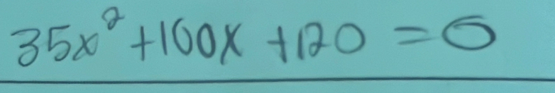 35x^2+100x+120=0