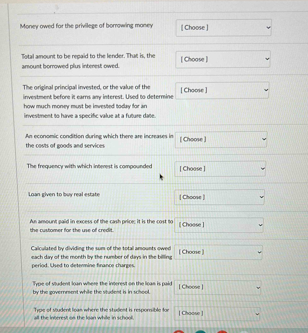 all the interest on the loan while in school.