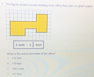 Solved: The figure shows a scale drawing of an office floor plan on ...