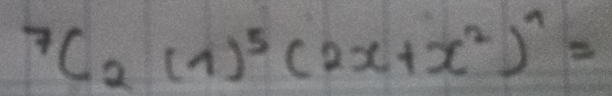 ^7C_2(1)^5(2x+x^2)^7=