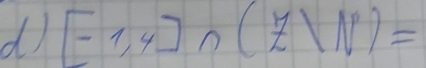 [-1,4]∩ (Z/N)=