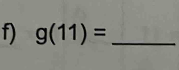 g(11)= _