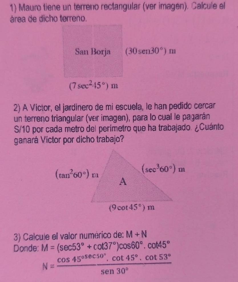 Resuelto:Mauro tiene un terreno rectangular (ver imagen). Calcule el ...