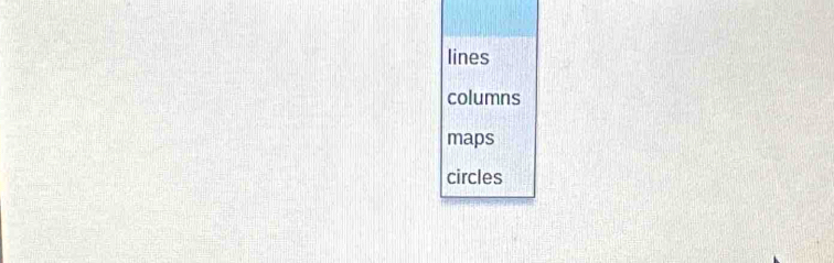 lines 
columns 
maps 
circles