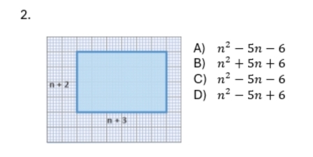 A) n^2-5n-6
B) n^2+5n+6
C) n^2-5n-6
D) n^2-5n+6