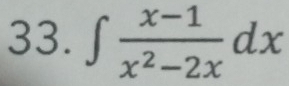 ∈t  (x-1)/x^2-2x dx