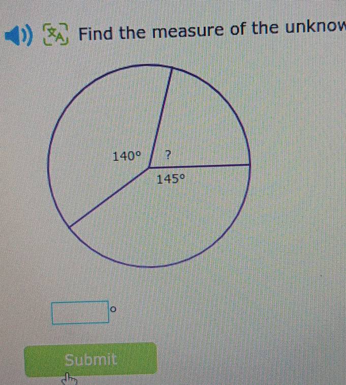 Find the measure of the unknow
0
Submit