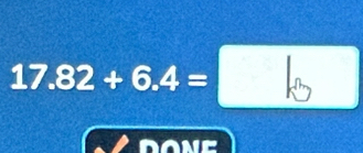 17.82+6.4= k^p
DoNe