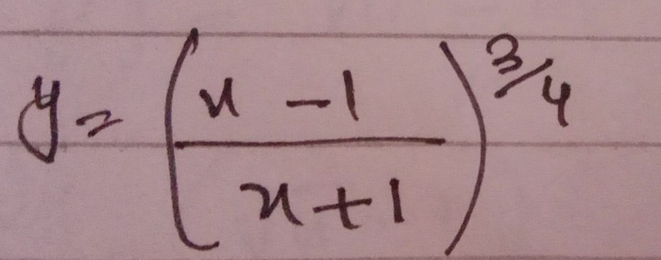 y=( (x-1)/x+1 )^3/4