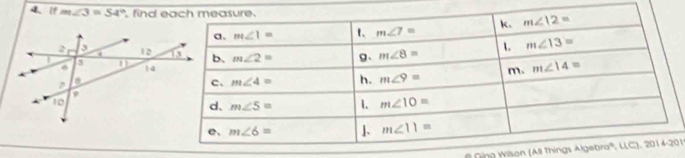 1f m∠ 3=54° find e
* 'ng Wilson (All Th