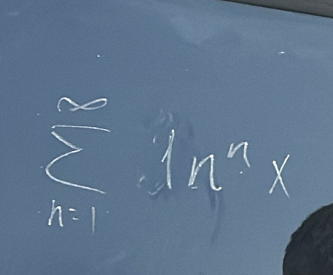 sumlimits _(n=1)^(∈fty)ln^nx