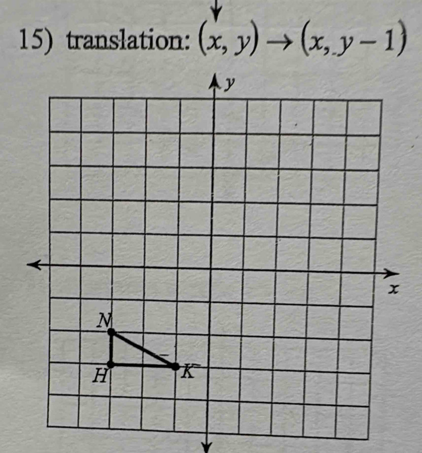 translation: (x,y)to (x,y-1)