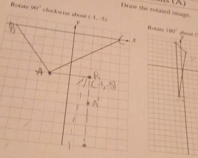 ons (A)
Draw the rotated image.
Rotate 90°