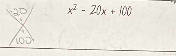 x² - 20x + 100