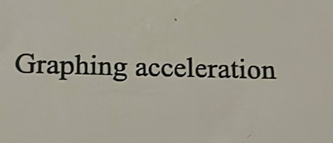 Graphing acceleration