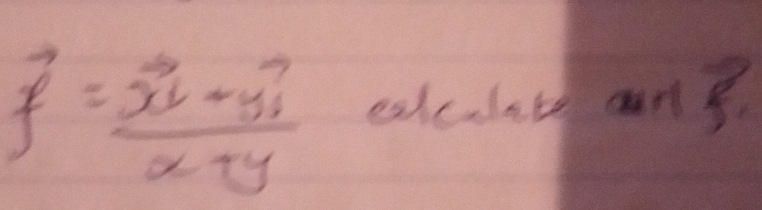 hat f=frac overline xoverline y-hat yoverline ix+y eatcluld oun?