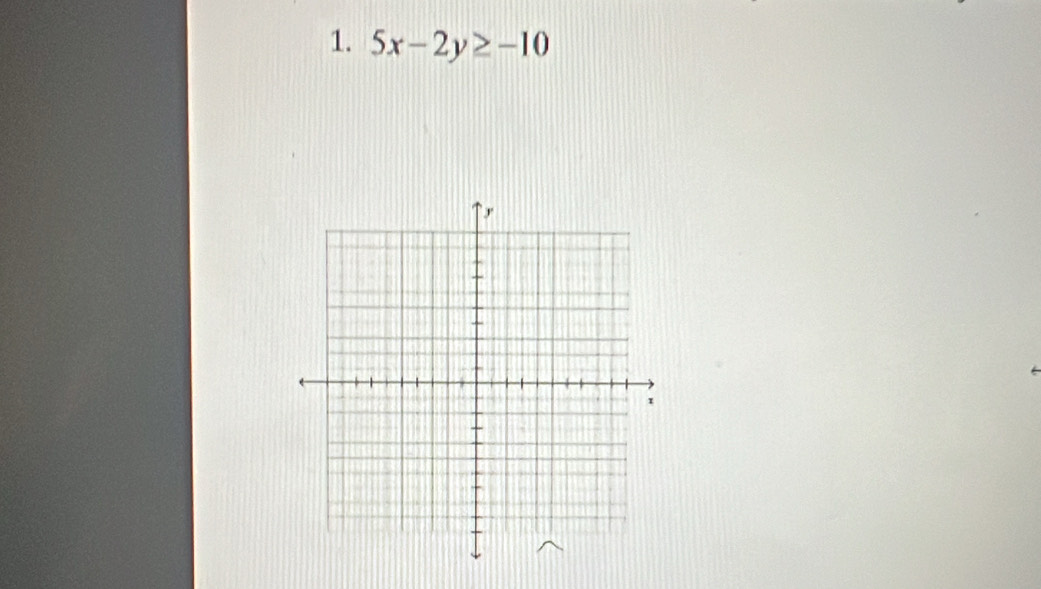 5x-2y≥ -10