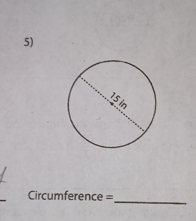 Circumference =