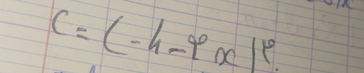 C=(-h-9x)^p.