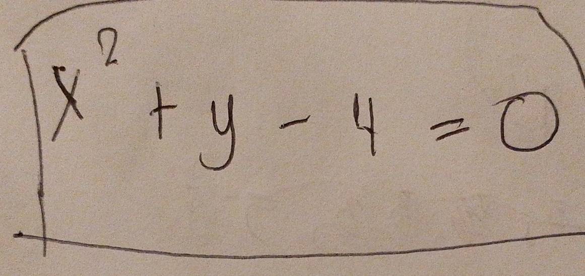 x^2+y-4=0
1