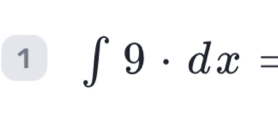 1 ∈t 9· dx=