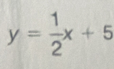 y= 1/2 x+5