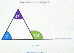 Find the size of angle r
QZosm