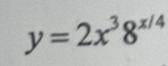 y=2x^38^(x/4)