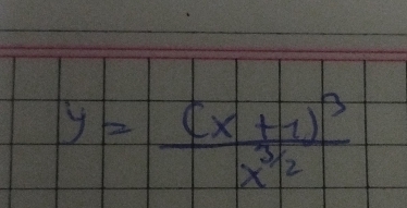 y=frac (x+1)^3x^(3/2)