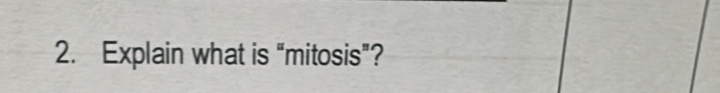 Explain what is “mitosis”?