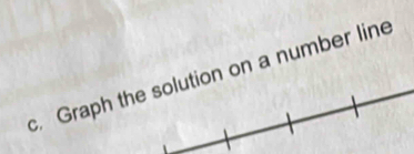 Graph the solution on a number line