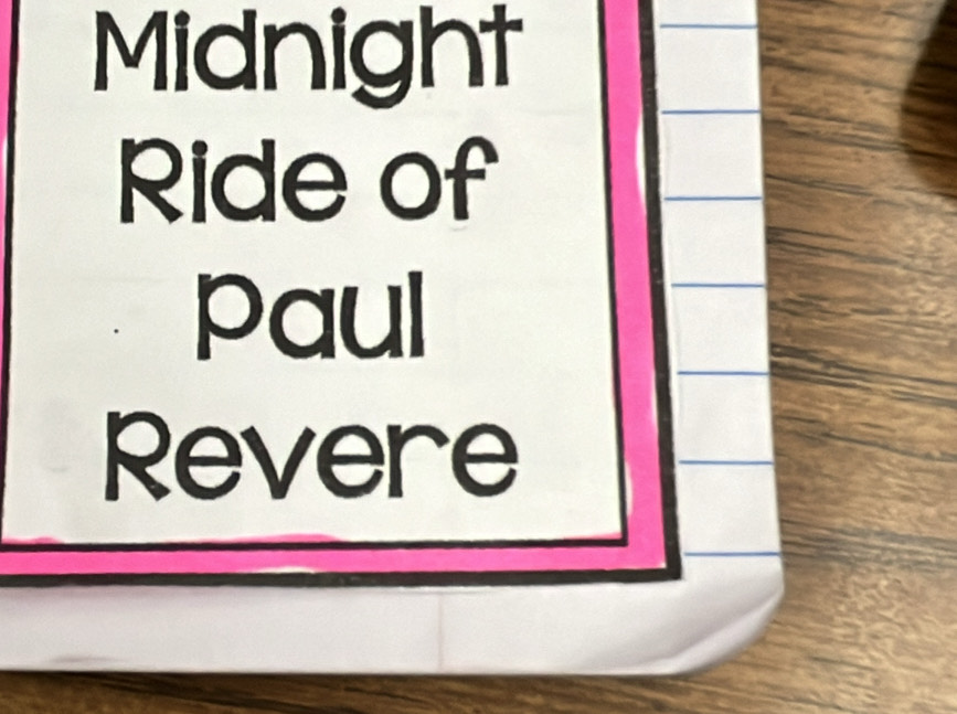 Midnight 
Ride of 
paul 
Revere