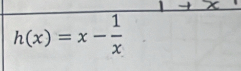 h(x)=x- 1/x 