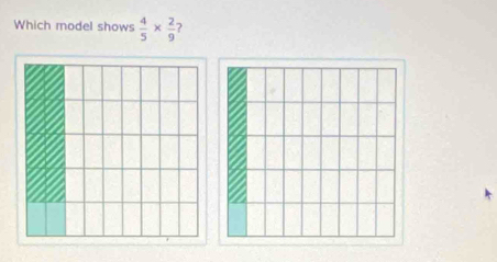 Which model shows  4/5 *  2/9  ?