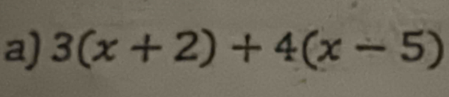 3(x+2)+4(x-5)