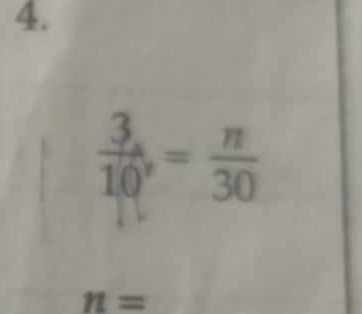  3/10 = n/30 
n=