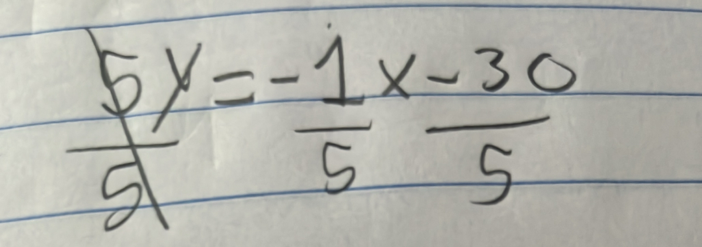  5y/9 = (-1)/5 x- 30/5 