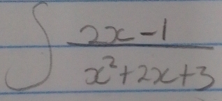 ∈t  (2x-1)/x^2+2x+3 