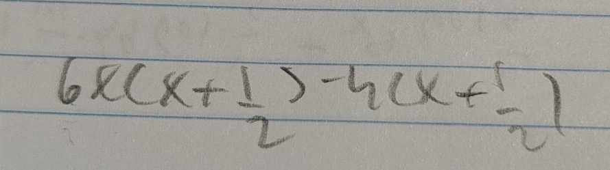 6x(x+ 1/2 )-3(x+ 1/2 )