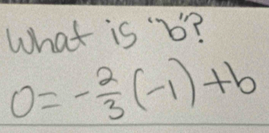 What is 6?
0=- 2/3 (-1)+b