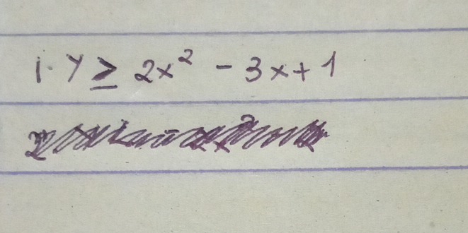 y≥ 2x^2-3x+1