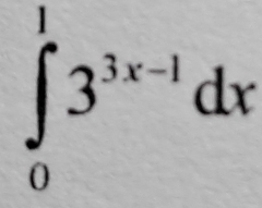 ∈tlimits _0^(13^3x-1)dx