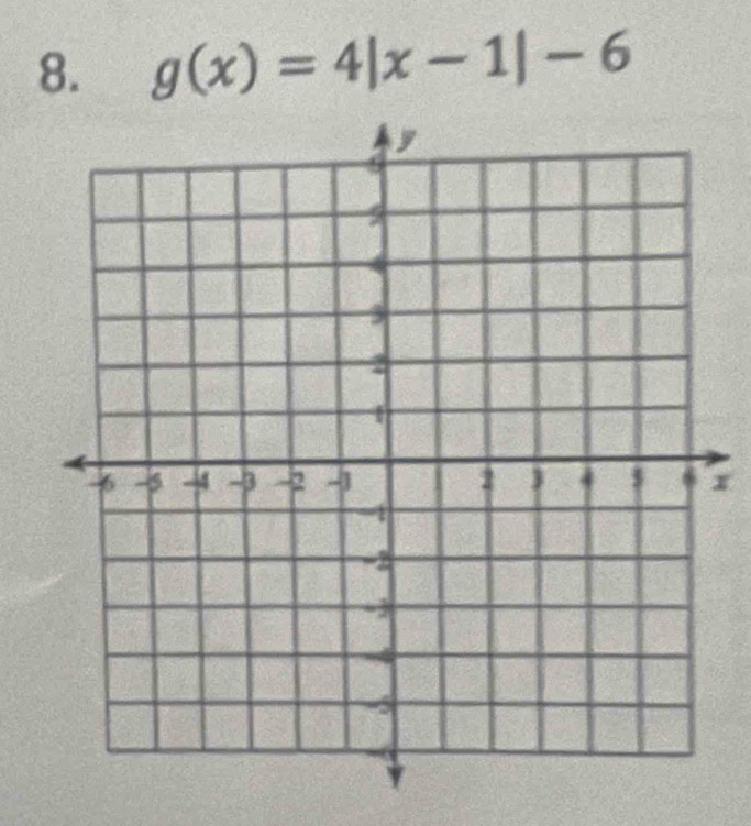 g(x)=4|x-1|-6
x