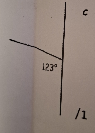 C
123°
/1