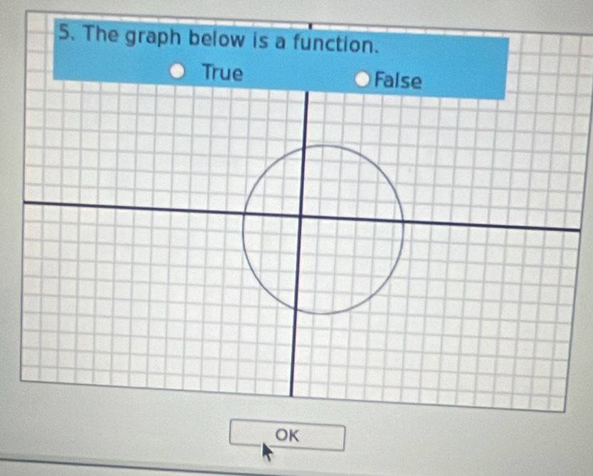 The graph below is a function. 
OK