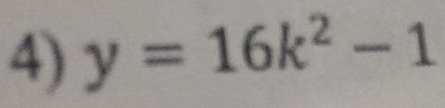 y=16k^2-1